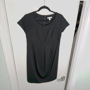 Liz Lange Maternity Black Sailor Style Empire Ponte Sheath Dress Sz M